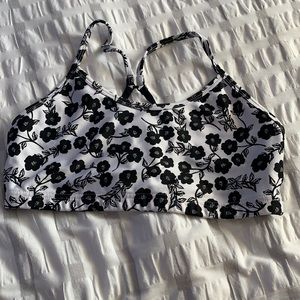 Floral print sports bra